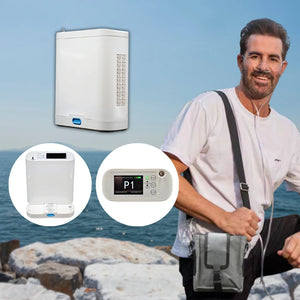 Portable 1-8 Adjustable Pulse&amp;Continuous Flow 5 Hours Battery Oxygen Concentrator - BE12
