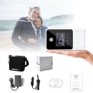 Portable 1-7L Adjustable Continuous&amp;Pulse Flow Battery Oxygen Concentrator - 1BCM1
